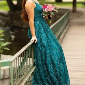Homecoming dress Blondie Nites  Teal one shoulder  size 3 from Dillards